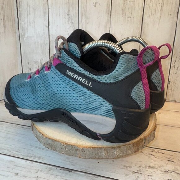 Merrell Shoes Womens 9 Yokota 2 E-Mesh Hiking Sneakers Teal Lace Up J52882 - Picture 4 of 10